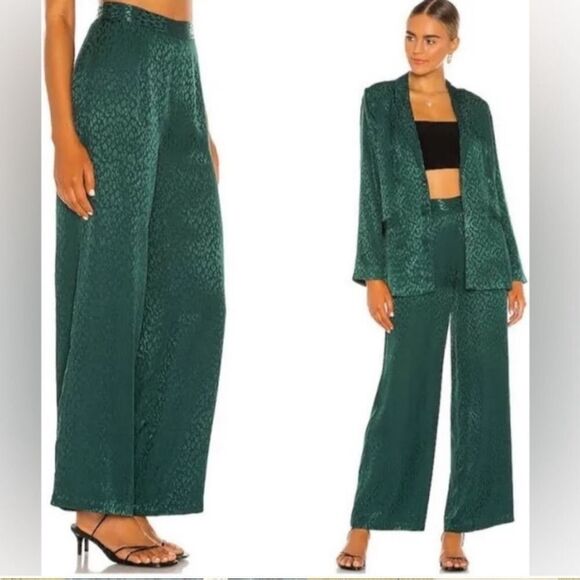 L*Space Green Wide-Leg Trousers - Picture 1 of 13
